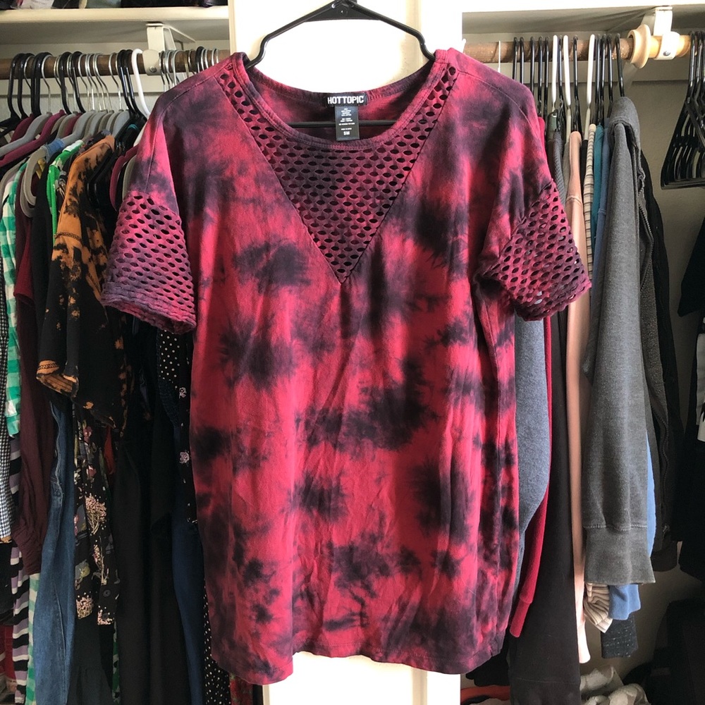 Hot Topic Tie Dye Cutout Tee
